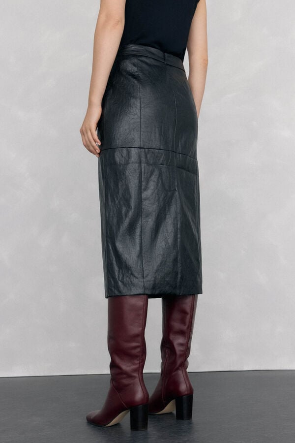 Pedro del Hierro High leather boot Burgundy