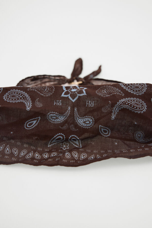 Pedro del Hierro Paisley print scarf Brown