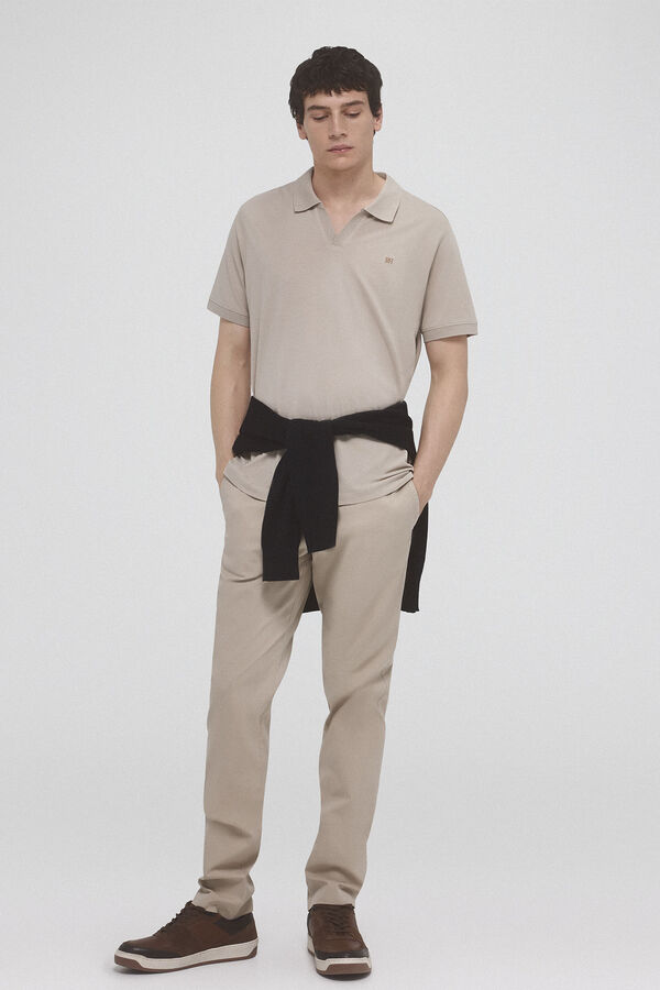 Pedro del Hierro Slim fit Premium Flex chinos Ecru