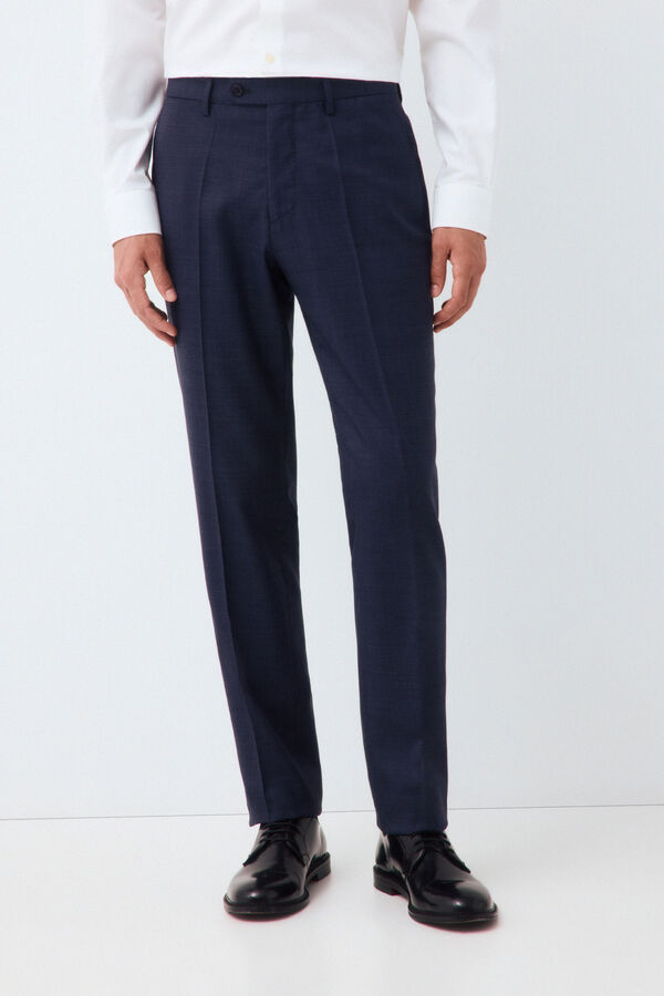Pedro del Hierro Cal&ccedil;a de fato coordenado tailored em estrutura azul Azul