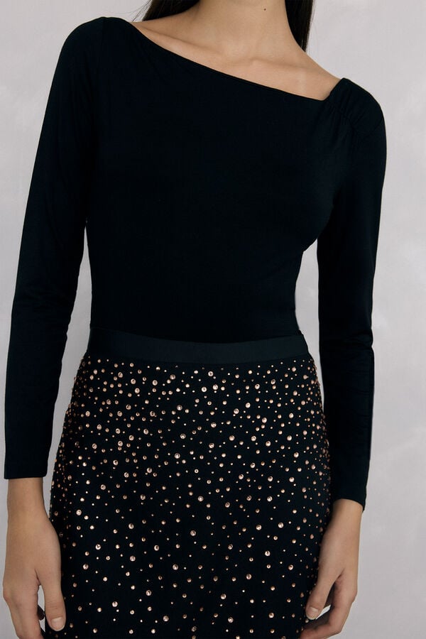 Pedro del Hierro Asymmetrical T-shirt Black