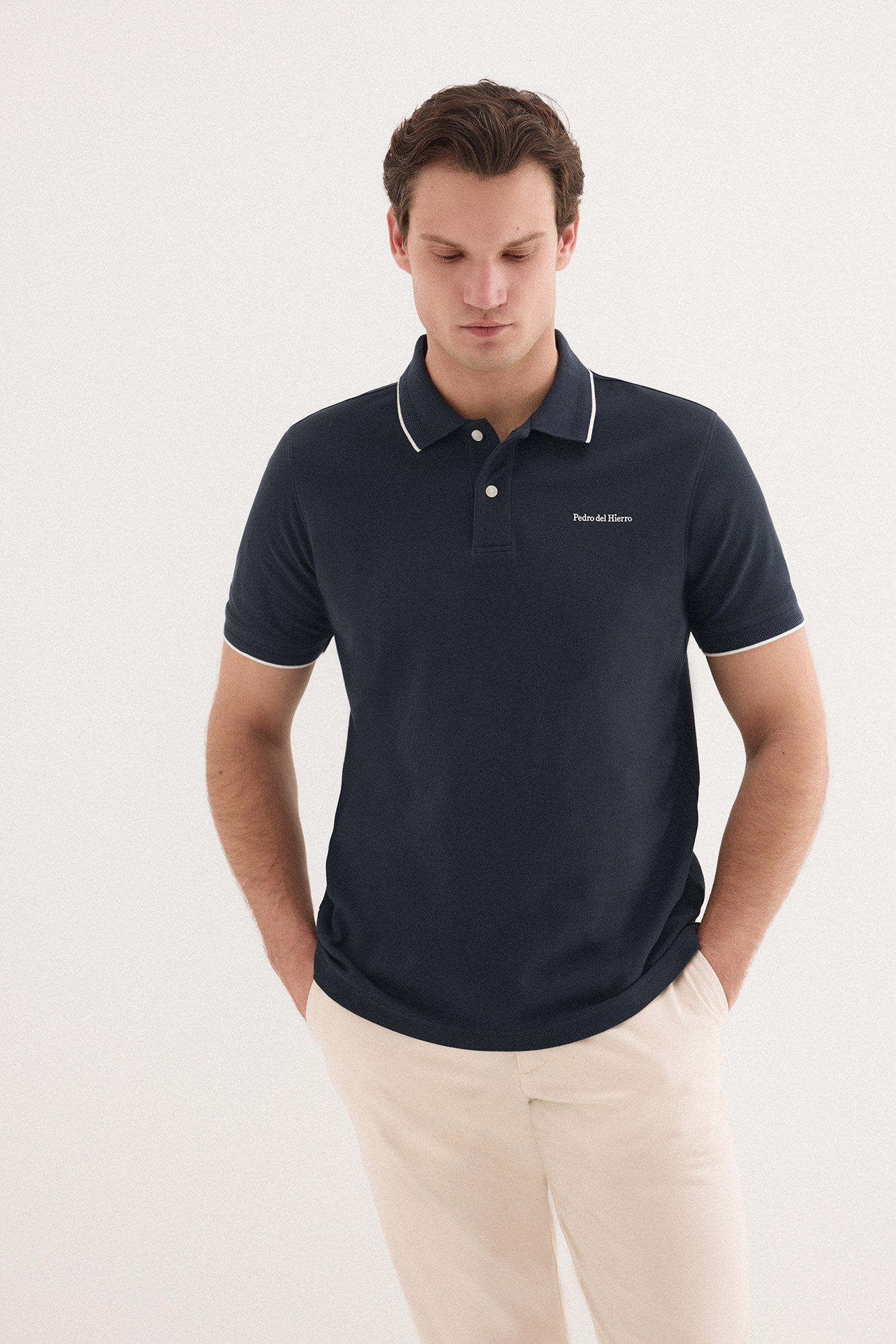 Pedro del Hierro Polo shirt with logo tips
