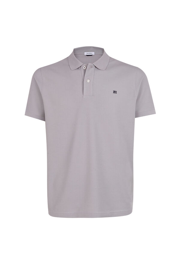 Pedro del Hierro Basic piqué polo shirt Grey