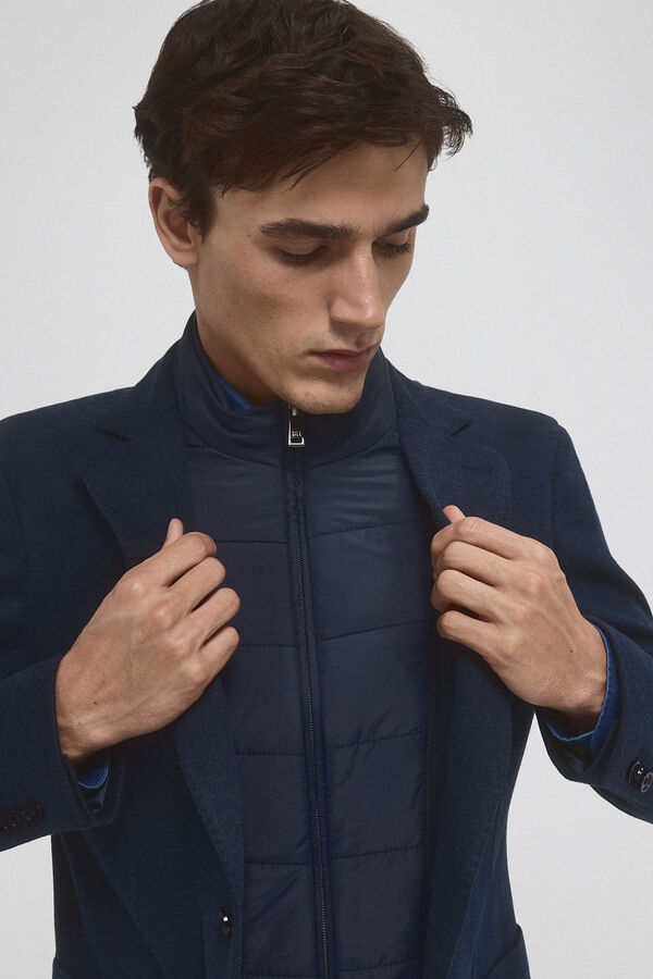 Pedro del Hierro Americana de punto con desmontable Azul