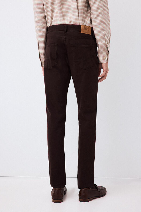Pedro del Hierro Colour slim fit 5 pocket trousers Brown