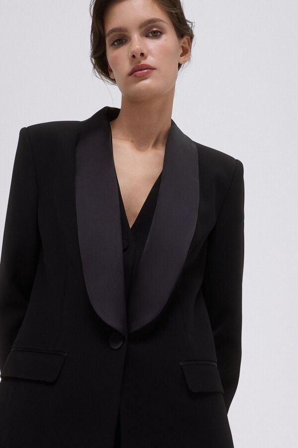 Pedro del Hierro Blazer de smoking Preto