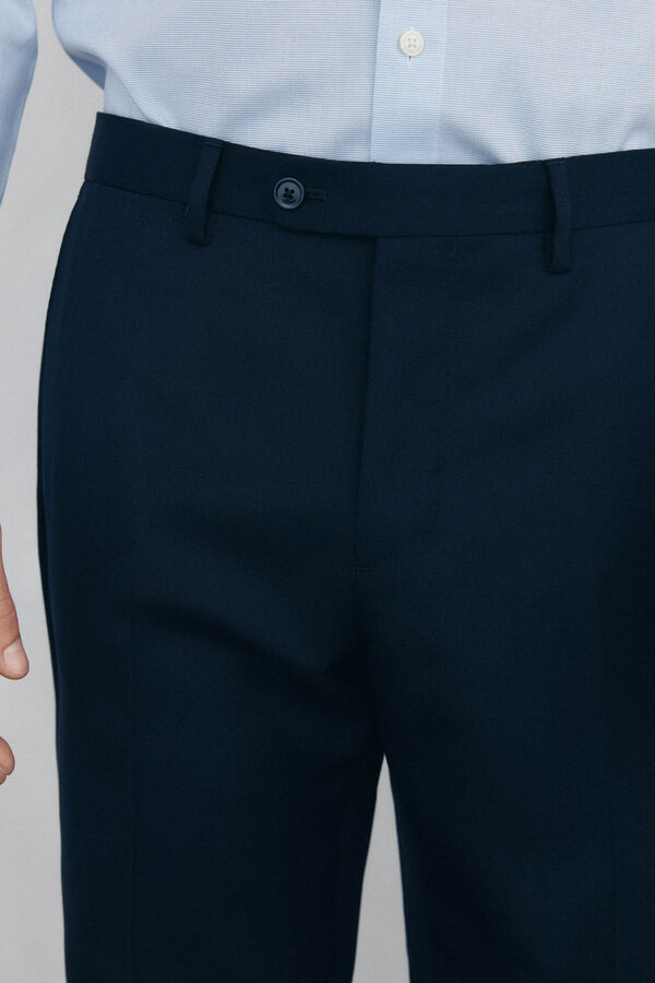 Pedro del Hierro Blue back tailored fit structured trousers Blue