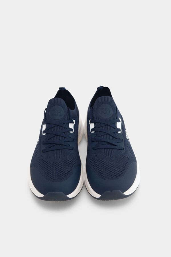 Pedro del Hierro Fabric lace-up sneaker Blue