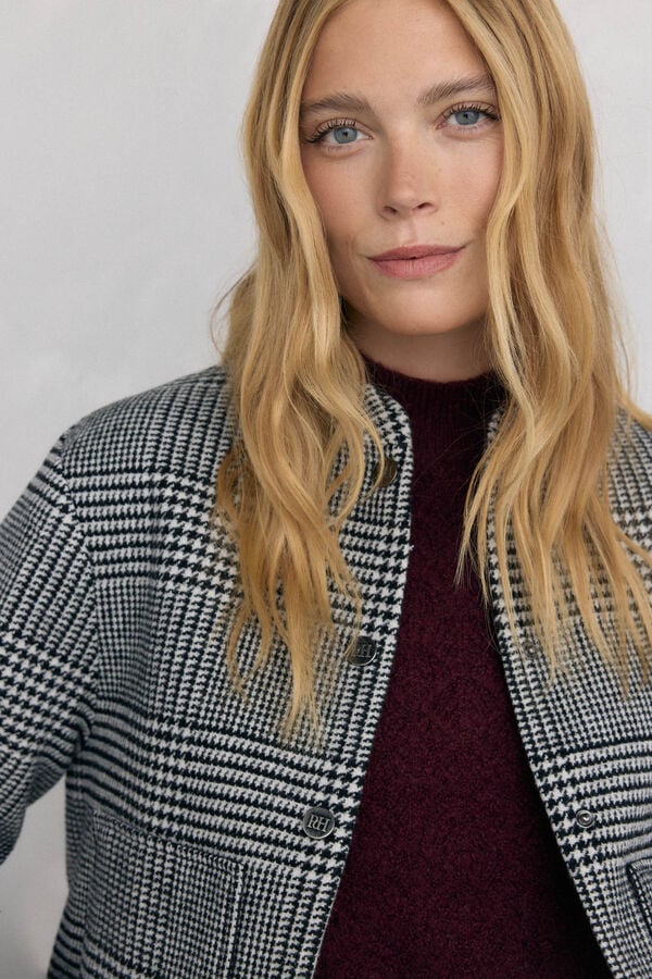 Pedro del Hierro Plaid bomber Grey