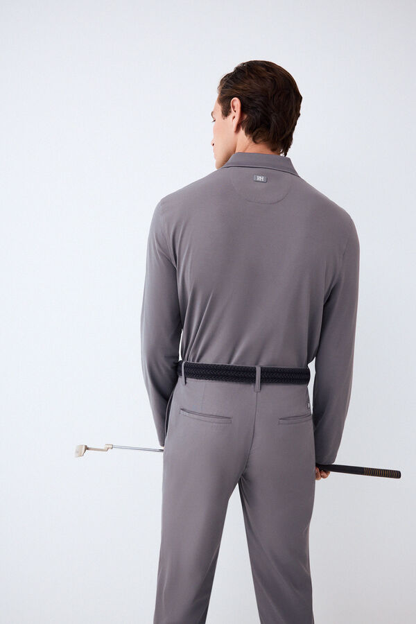 Pedro del Hierro Polo t&eacute;cnico de manga comprida Golf Cizento