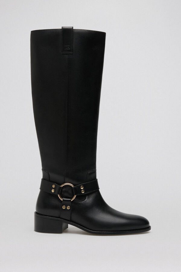 Pedro del Hierro Black biker boot Black