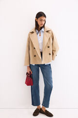 Pedro del Hierro Short trench coat Beige