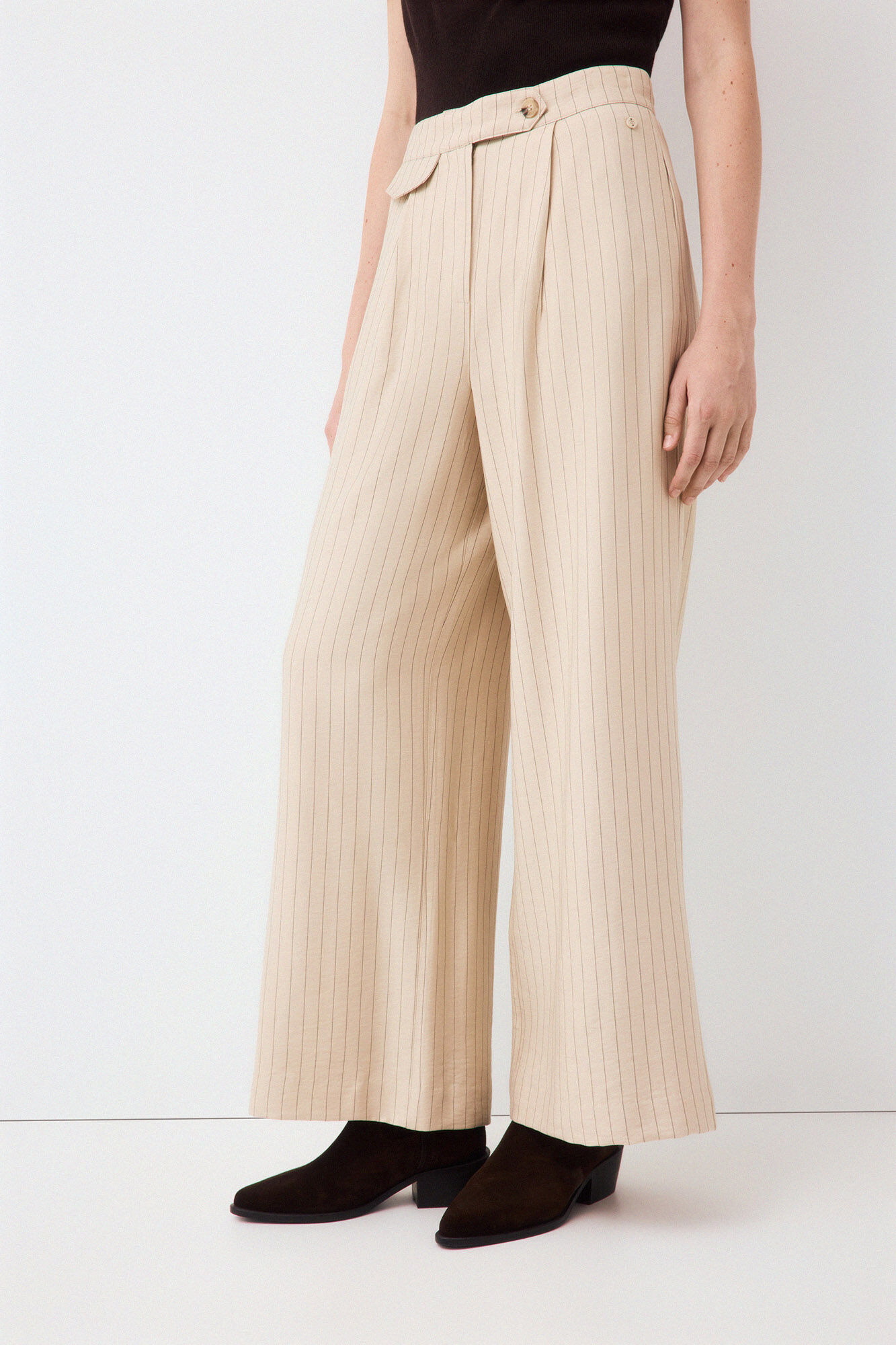 Pedro del Hierro Striped straight trousers