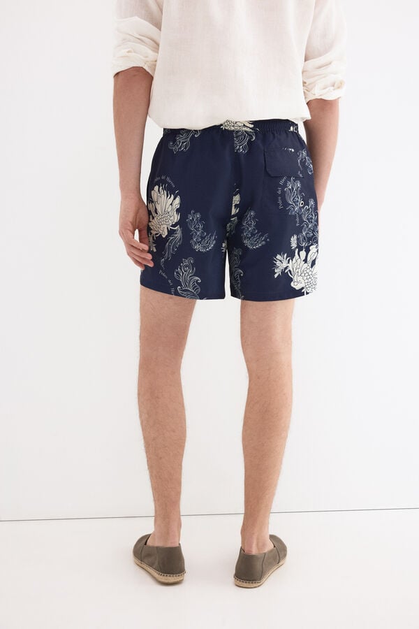 Pedro del Hierro Large floral print swimwear Blue