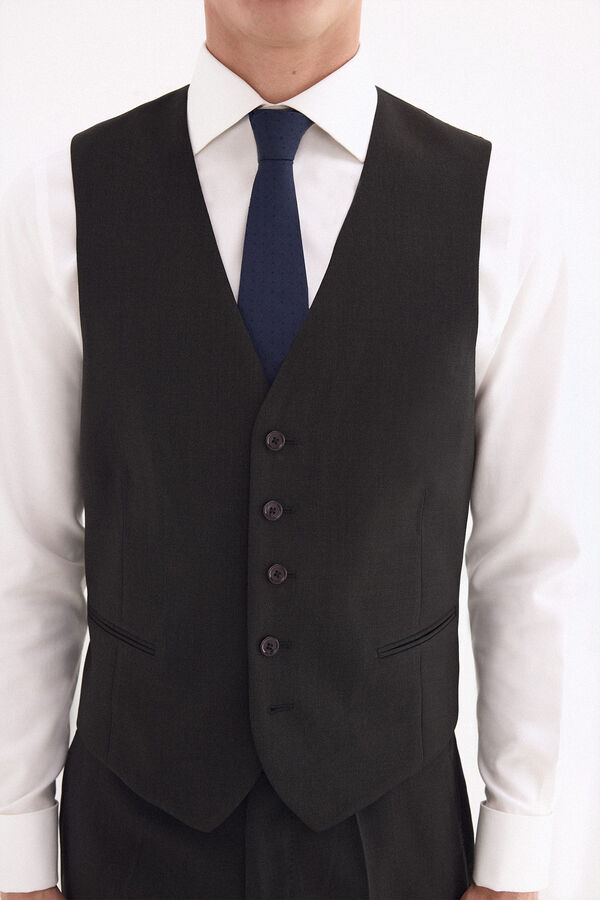 Pedro del Hierro Plain tailored gilet Grey