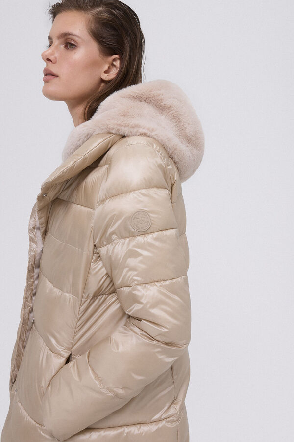 Pedro del Hierro Parka with detachable hood Beige