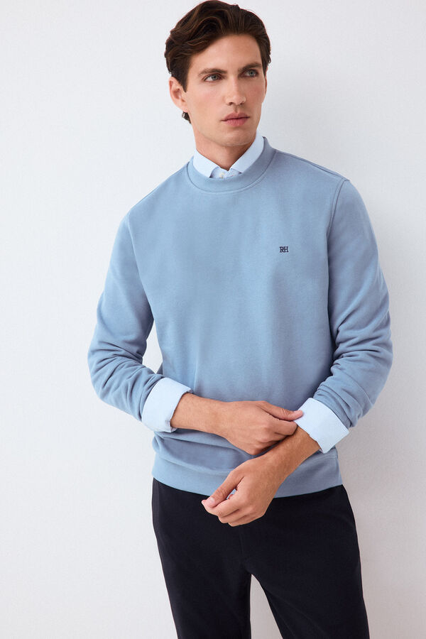 Pedro del Hierro Basic sweatshirt Blue