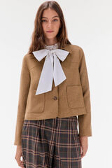 TFP by Tamara Falcó Herringbone jacket Beige