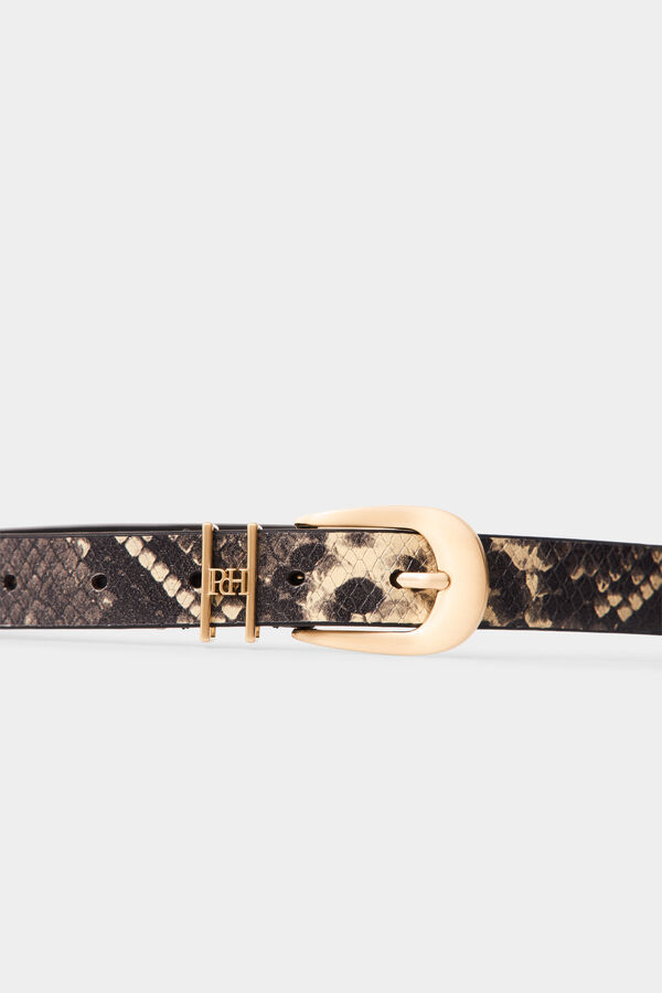 Pedro del Hierro Snake belt Beige