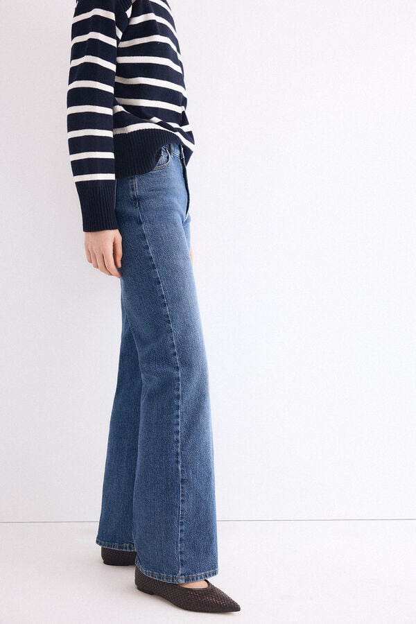 Pedro del Hierro Basic wide leg jeans Blue