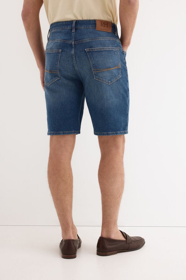 Pedro del Hierro Bermuda 5 bolsillos regular Azul