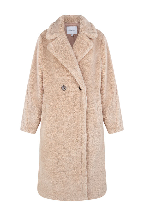 TFP by Tamara Falcó Teddy-effect coat Ecru