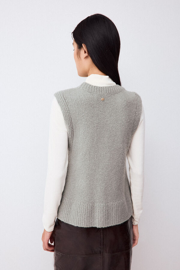 Pedro del Hierro Faux fur gilet Green