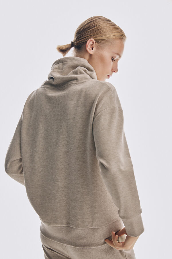 Pedro del Hierro Sudadera punto cortado logo bordado Gris