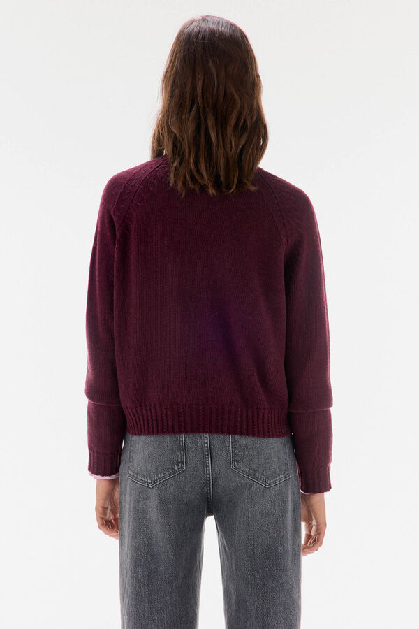 TFP by Tamara Falcó V buttons jacket Burgundy