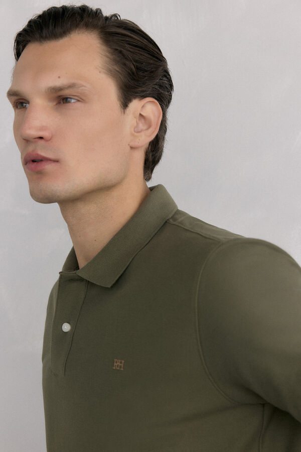 Pedro del Hierro Basic piqué polo shirt Green