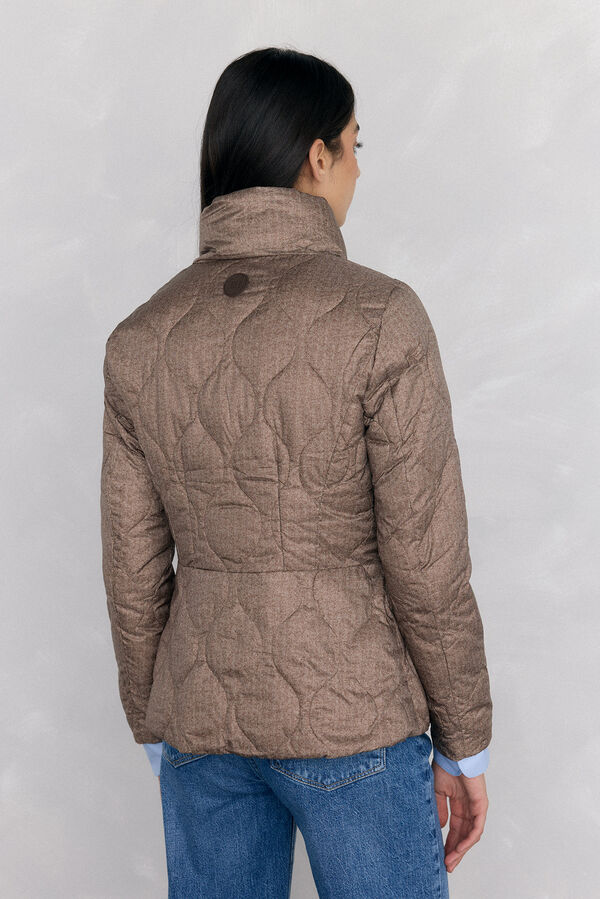 Pedro del Hierro Printed ultralight reversible jacket Grey