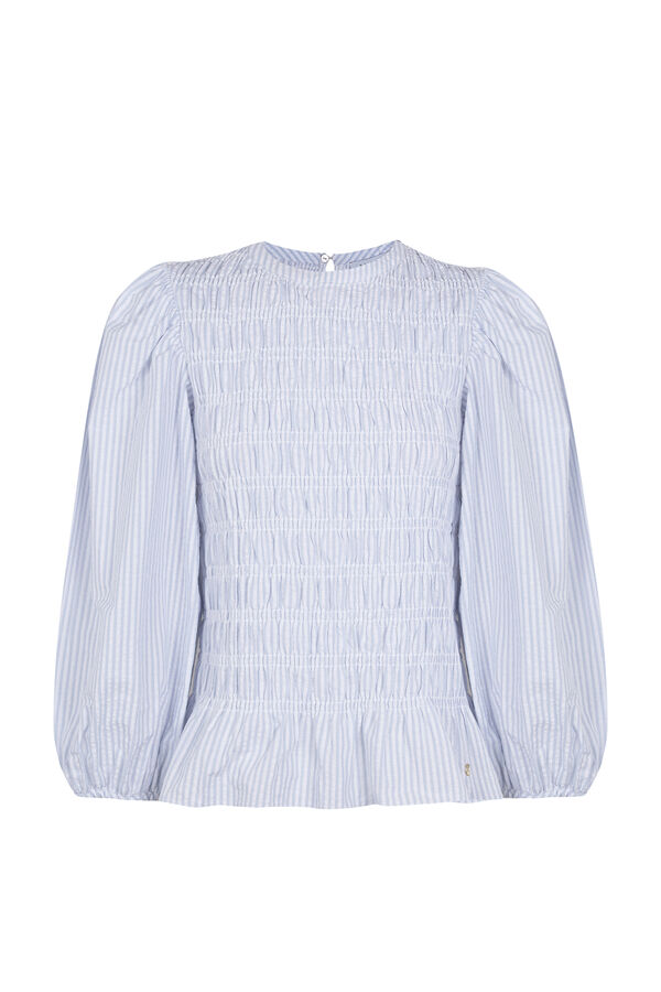 Pedro del Hierro Striped elasticated blouse Blue