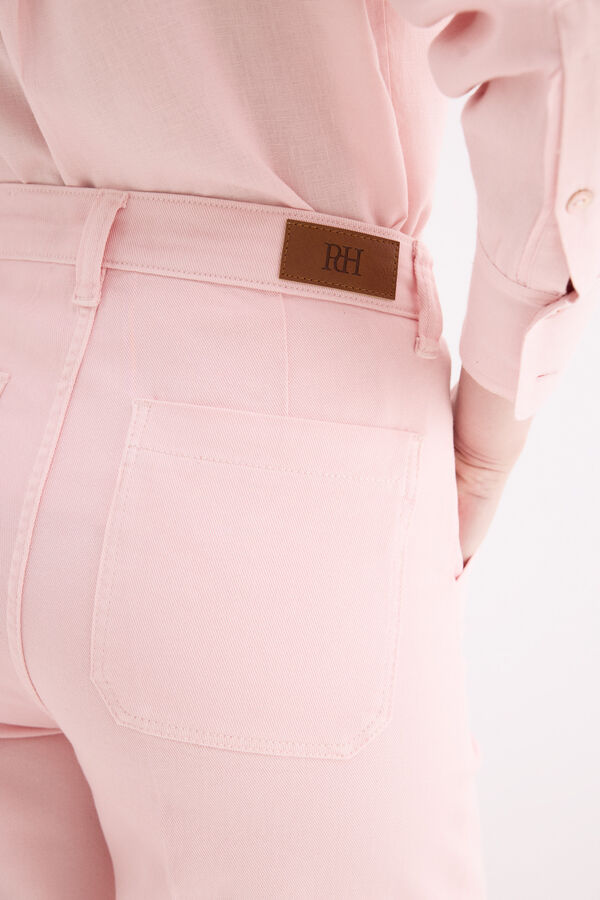 Pedro del Hierro Jeans wide flare Rosa