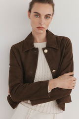 Pedro del Hierro Short suede jacket Brown