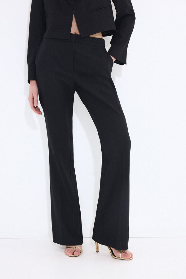 Pedro del Hierro Black flare trousers Black