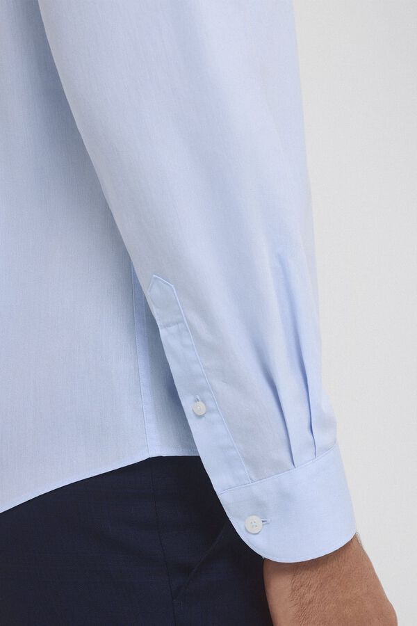 Pedro del Hierro Camisa estructura wrinkle free Azul