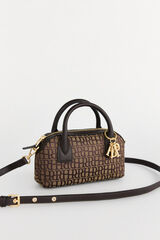Pedro del Hierro mini jacquard bowling bag Brown