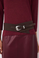 Pedro del Hierro Chocolate wide belt Brown