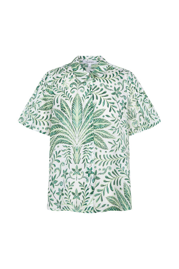 Pedro del Hierro Camisa estampada manga corta Verde