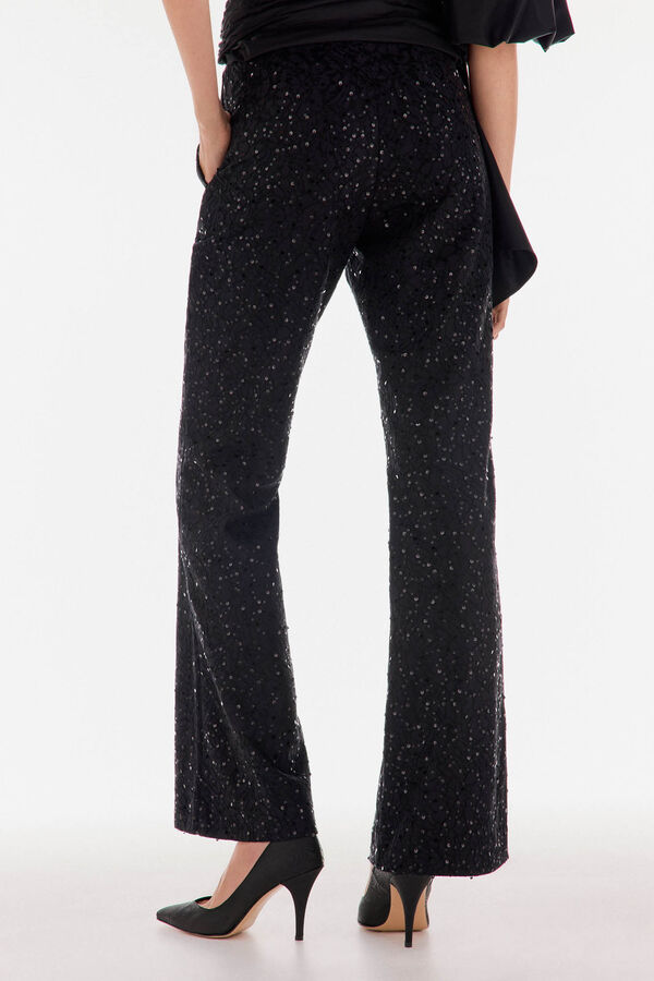 TFP by Tamara Falcó Sequinned trousers Black