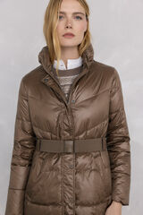 Pedro del Hierro Long belted parka Green