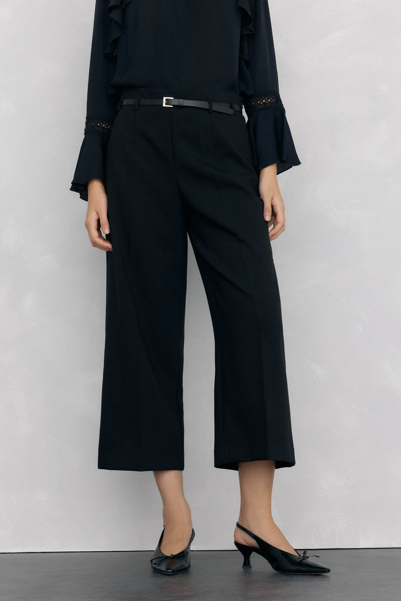 Pedro del Hierro culottes pants with belt