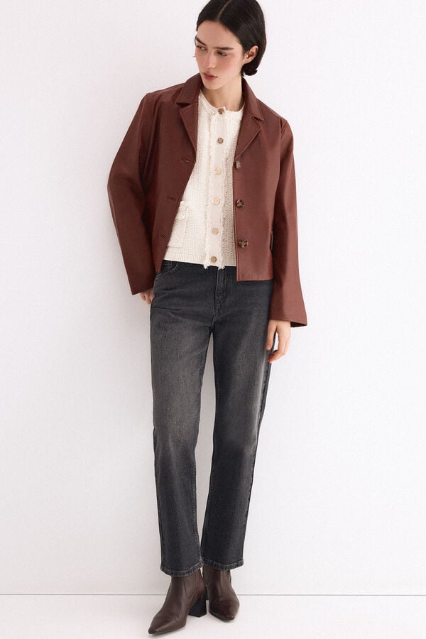 Pedro del Hierro Textured knit gilet Ecru