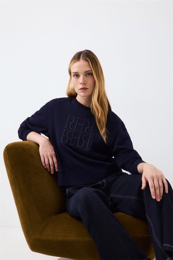 Pedro del Hierro Logo sweatshirt Blue