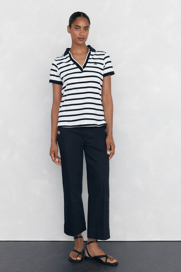 Pedro del Hierro Polo manga corta rayas Blanco