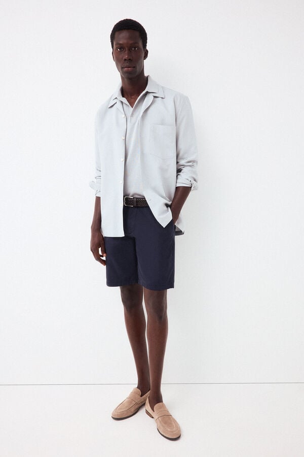 Pedro del Hierro Regular structure Bermuda shorts Blue