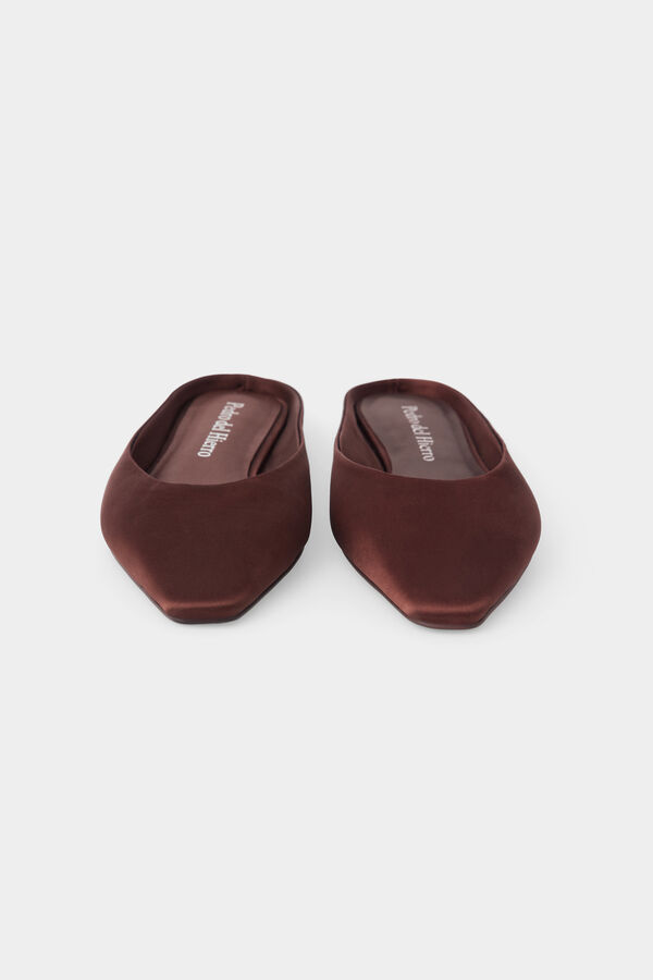 Pedro del Hierro Leather mule ballet flats Brown