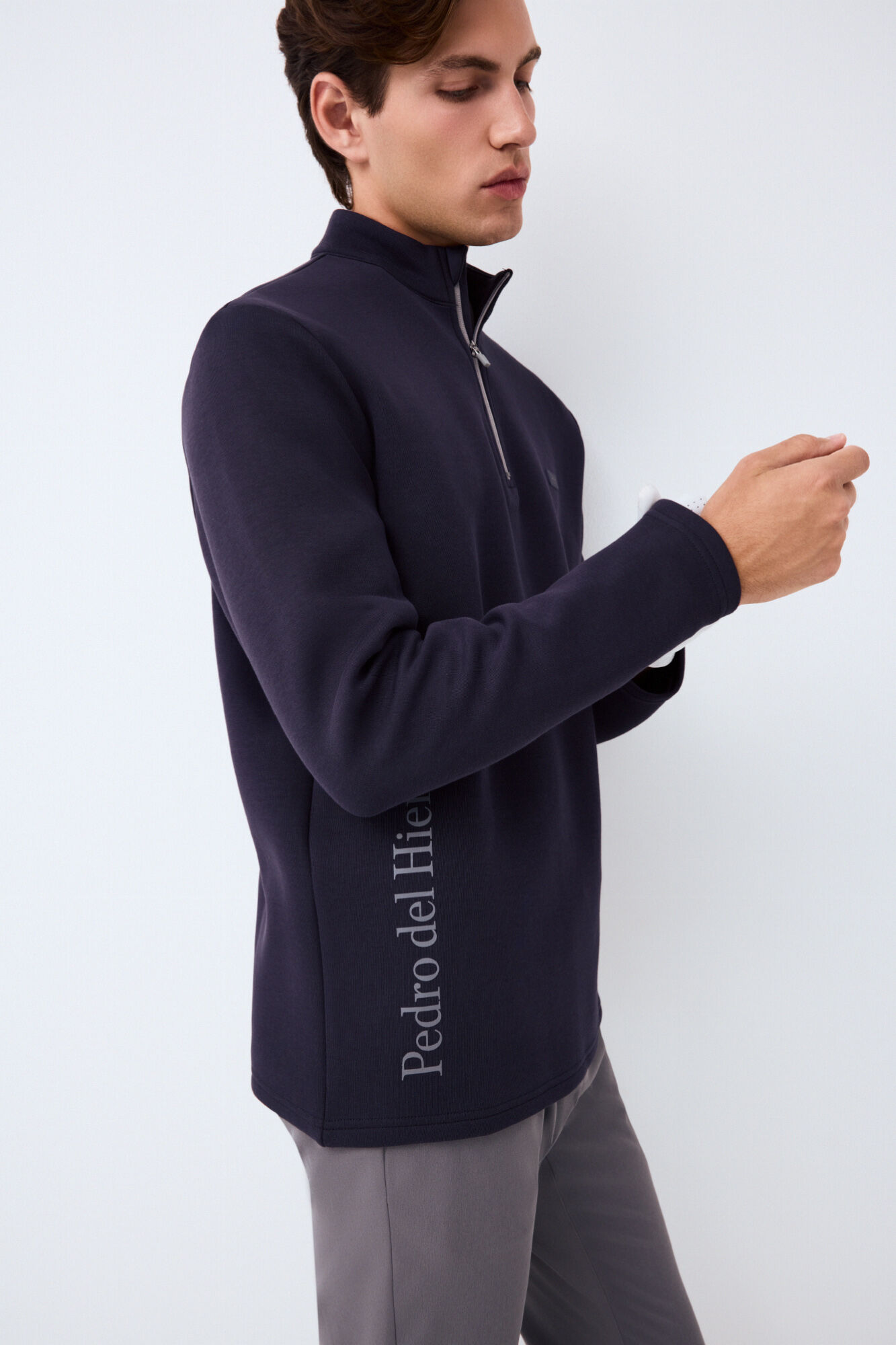 Pedro del Hierro Sweatshirt t&eacute;cnica de golfe gola camionista