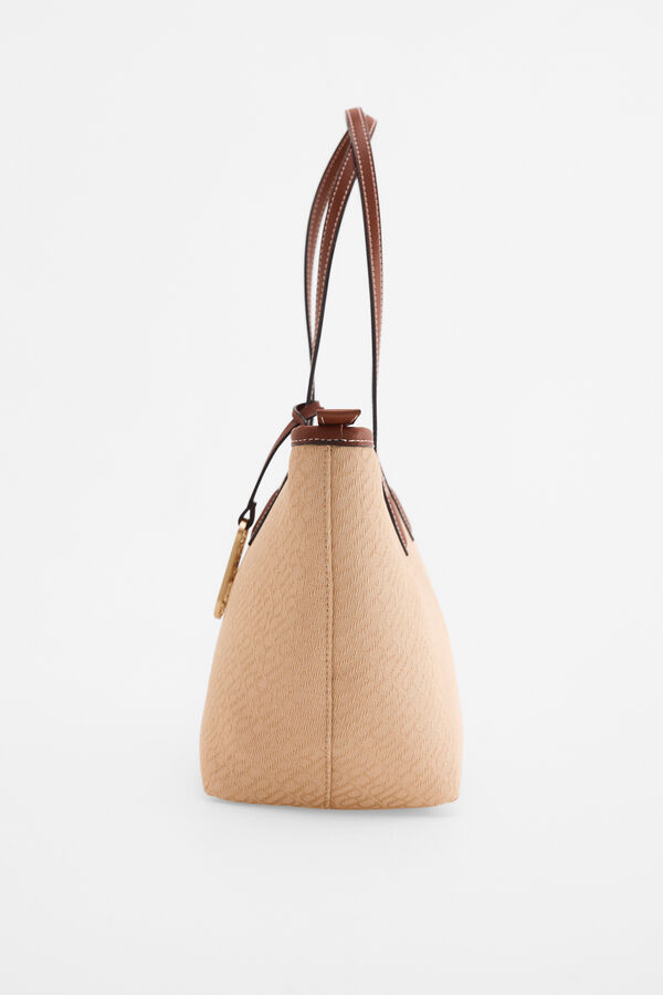 Pedro del Hierro Mala tote bag jacquard Beige