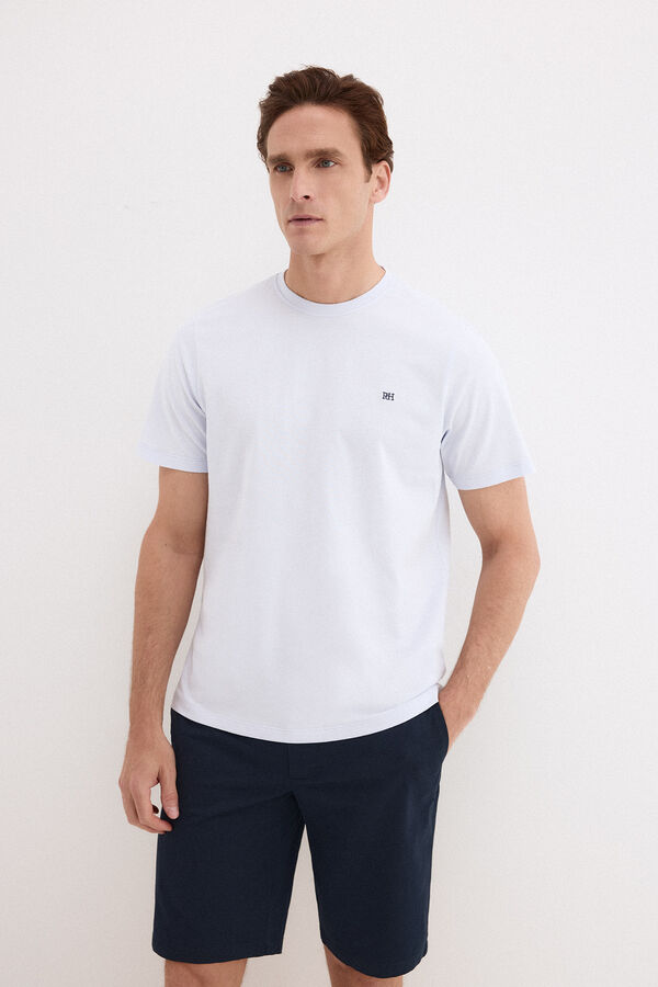 Pedro del Hierro Basic T-shirt Blue